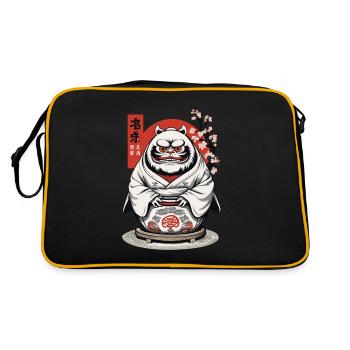 Daruma Japonais Esthétique Yokai Vintage - Sac Retro - noir/or - Dos