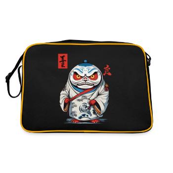 Daruma Japonais Esthétique Yokai Vintage - Sac Retro - noir/or - Dos