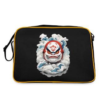 Daruma Japonais Esthétique Yokai Vintage - Sac Retro - noir/or - Dos