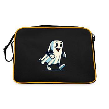 Funny Vintage Ghost Retro Art Style - Retro Bag - black/gold - Back