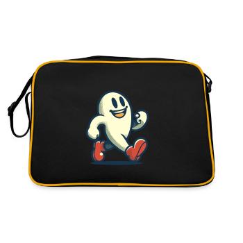 Funny Vintage Ghost Retro Art Style - Retro Bag - black/gold - Back