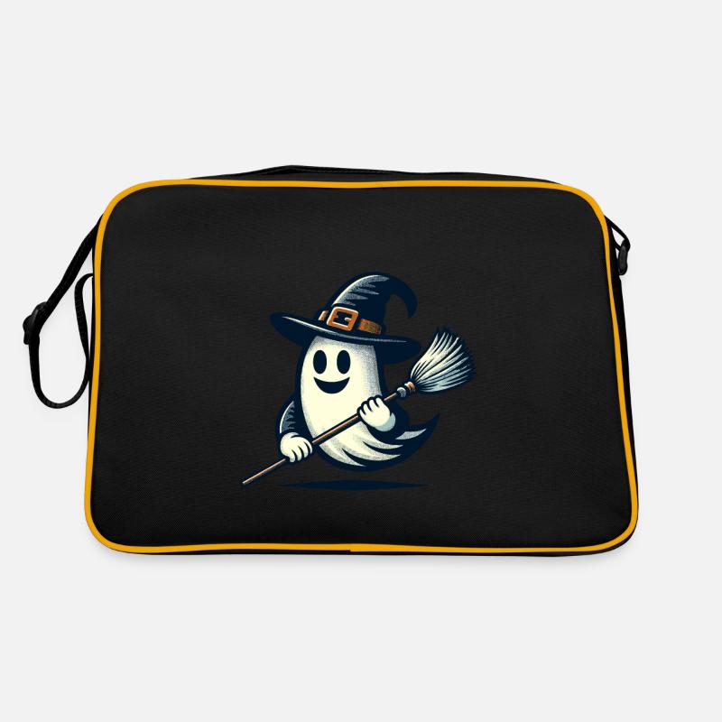 Funny Witch Spirit Witch Broom Halloween Fun Retro Bag