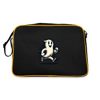 Funny Vintage Ghost Retro Art Style - Retro Bag - black/gold - Back