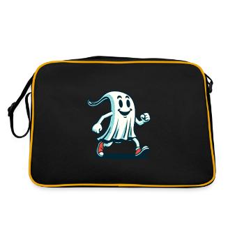 Funny Vintage Ghost Retro Art Style - Retro Bag - black/gold - Back