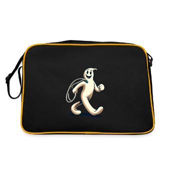 Funny Vintage Ghost Retro Art Style - Retro Bag - black/gold - Back