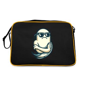 Cool Ghost Vintage Art Style Funny Halloween - Retro Bag - black/gold - Back