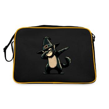 Dabbing Witches Cat Funny Cat Lover - Retro Bag - black/gold - Back