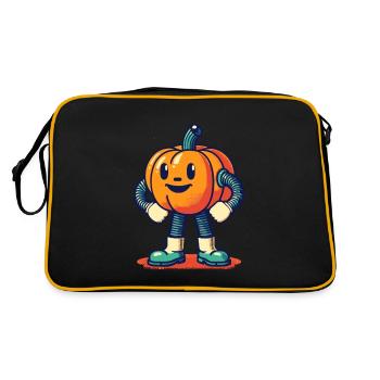 Retro Cartoon Pumpkin Vintage Halloween Style - Retro Bag - black/gold - Back