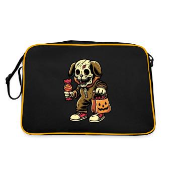Undead Zombie Dog Trick or Treat Halloween - Retro Bag - black/gold - Back