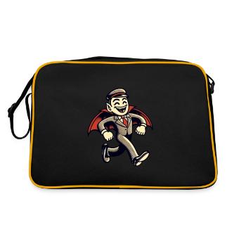Rétro Vintage Style Halloween Vampire Costume Décoration - Sac Retro - noir/or - Dos