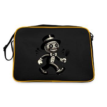 Voodoo Puppe Unheimliche Verkleidung Gothic Style - Retro Tasche - Schwarz/Gold - Hinten