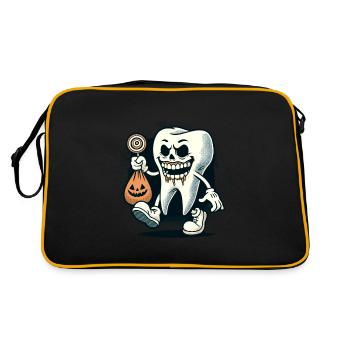 Mort-vivant Zombie Dent Halloween Costume Décoration - Sac Retro - noir/or - Dos