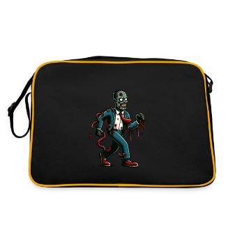 Retro Vintage Style Halloween Zombie Costume Decoration - Retro Bag - black/gold - Back