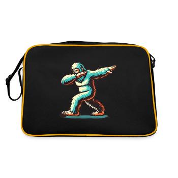 Dabbing Bigfoot Drôle Dabbing Design - Sac Retro - noir/or - Dos