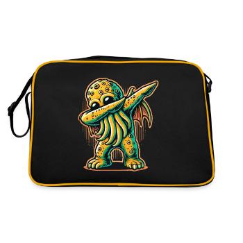 Drôle Dabbing Cthulhu Pieuvre dystopique - Sac Retro - noir/or - Dos