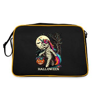 Drôle de licorne momie aime les bonbons - Sac Retro - noir/or - Dos