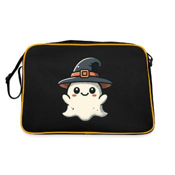Funny Witch Ghost Spooky Party - Retro Bag - black/gold - Back