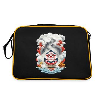 Daruma Japonais Esthétique Yokai Vintage - Sac Retro - noir/or - Dos