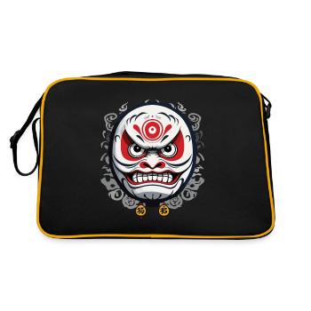 Japonais Daruma Esthétique Vintage Design - Sac Retro - noir/or - Dos