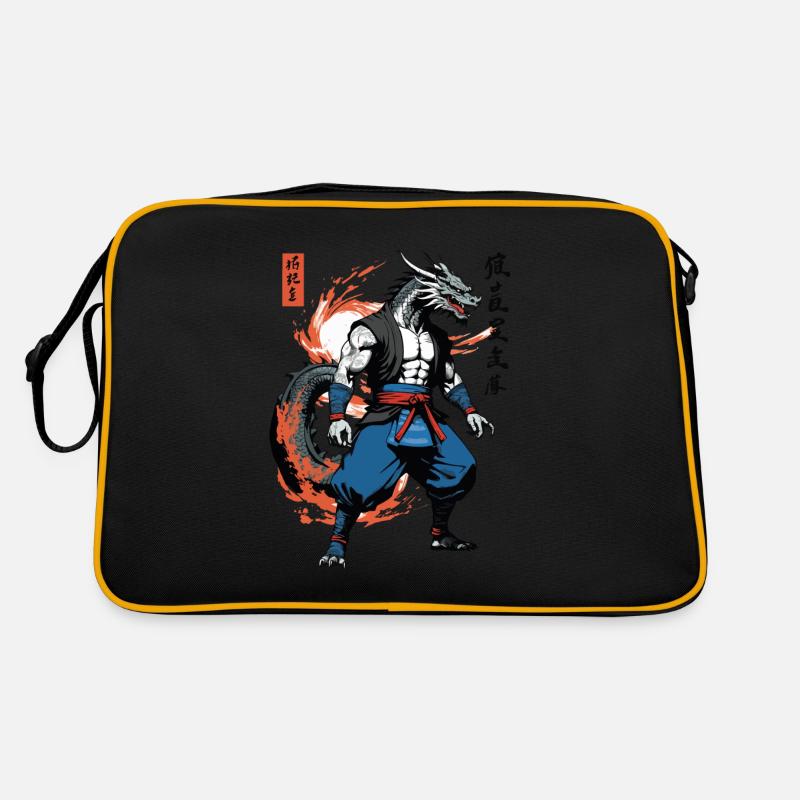 Samouraï Dragon Vintage Ukiyo-e Style Artwork Sac Retro