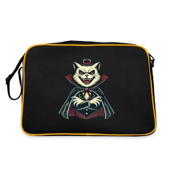 Chat vampire Chat d’Halloween mignon - Sac Retro - noir/or - Dos