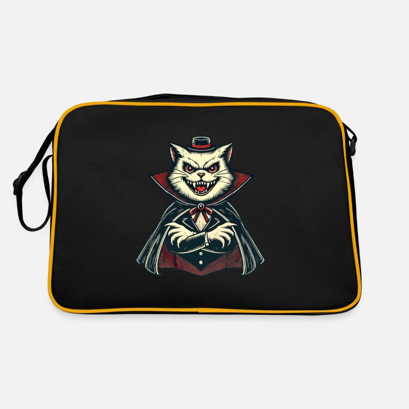 Chat vampire Chat d’Halloween mignon Sac Retro