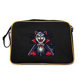 Chat vampire Chat d’Halloween mignon - Sac Retro - noir/or - Dos