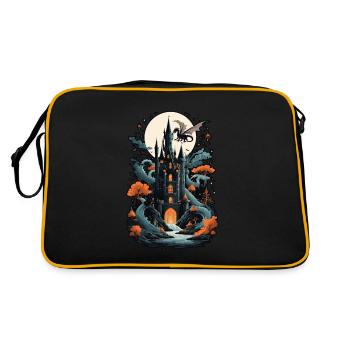 Spooky Haunted Castle Magical Haunted Castle - Retro Bag - black/gold - Back
