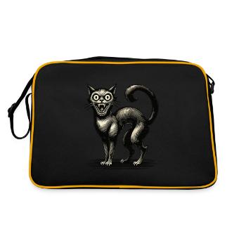 Terrible Witch Cat Scary Horror Cat - Retro Bag - black/gold - Back