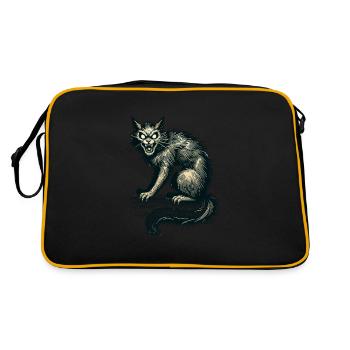 Magical Witch Cat Horrific Horror Cat - Retro Bag - black/gold - Back