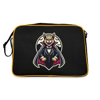 Chat vampire Chat d’Halloween mignon - Sac Retro - noir/or - Dos