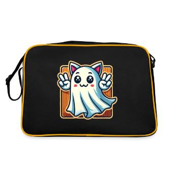 Cat Ears Ghost Kemonomimi Girl Costume Idea - Retro Bag - black/gold - Back