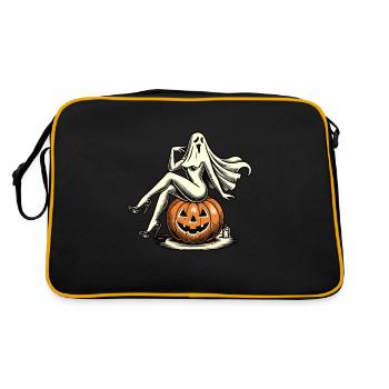 Seductive Ghost Funny Halloween Design - Retro Bag - black/gold - Back