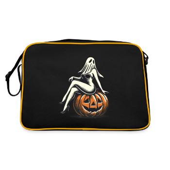 Seductive Ghost Funny Halloween Design - Retro Bag - black/gold - Back