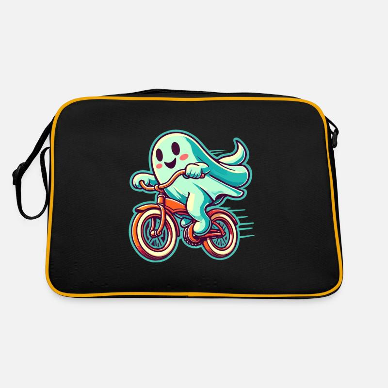 Bicycle Riding Ghost Ghost Driver Humor Retro Bag