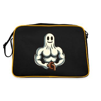 Bodybuilding Ghost Funny Gym Ghost - Retro Bag - black/gold - Back