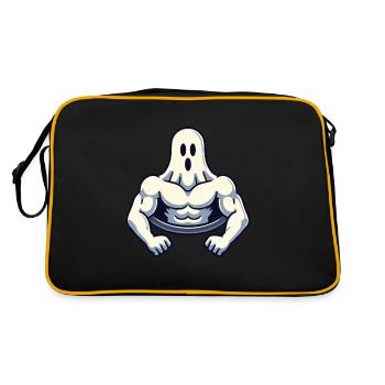 Bodybuilding Ghost Workout Muscle Building Mind - Retro Bag - black/gold - Back