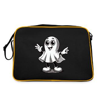 Funny Retro Ghost Cute Ghosts Design - Retro Bag - black/gold - Back