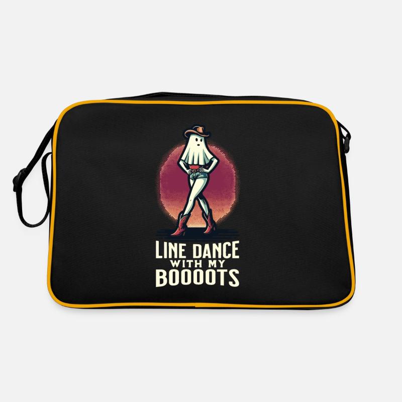 Cowboy Mit Boots Lustiges Line Dance Gespenst Retro Tasche