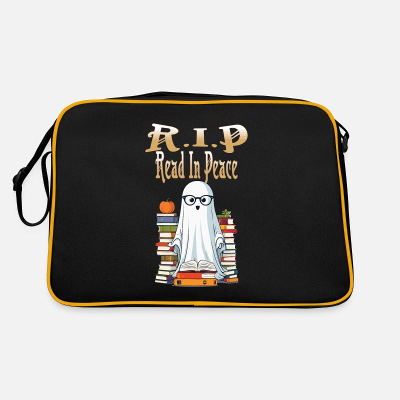 Cute Book Lover Ghost Halloween Retro Bag