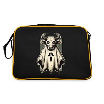 Creepy Cow Ghost Bull Sheet Costume Idea - Retro Bag - black/gold - Back
