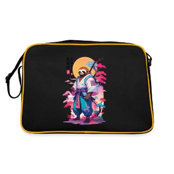 Esthétique Samouraï Paresseux Style Vaporwave - Sac Retro - noir/or - Dos