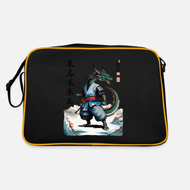 Drachen Samurai Vintage Ukiyo-e Stil Japan Kunst Retro Tasche