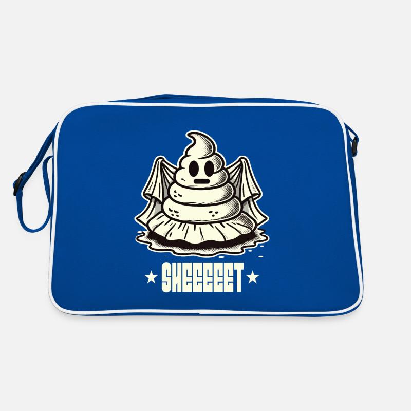 Feuille fantôme de tas de caca d’Halloween Sac Retro
