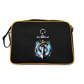 Aesthetic Anchor Design - Retro Bag - black/gold - Back