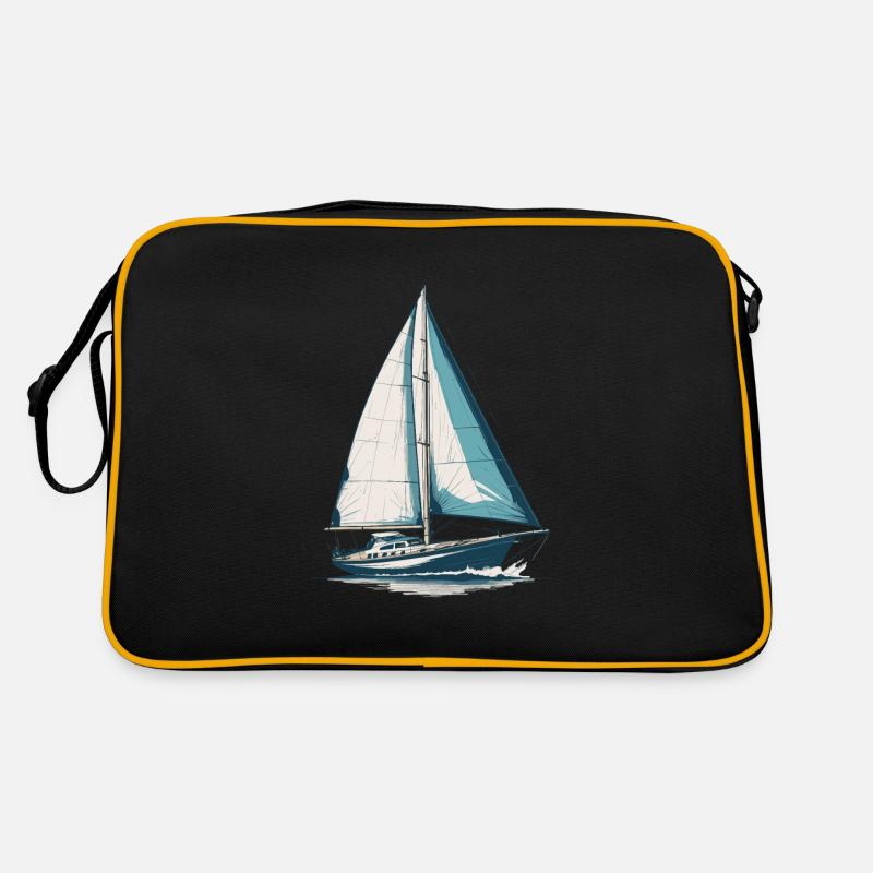 Elegant sailing yacht for sailing lovers Retro Bag