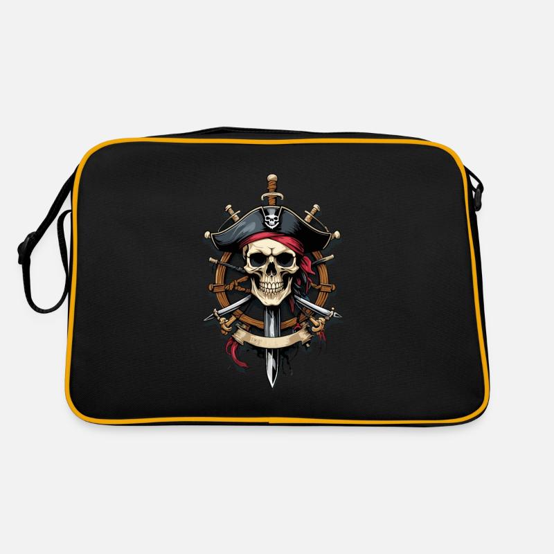 Drapeaux de pirate crâne Jolly Roger costume de pirate Sac Retro