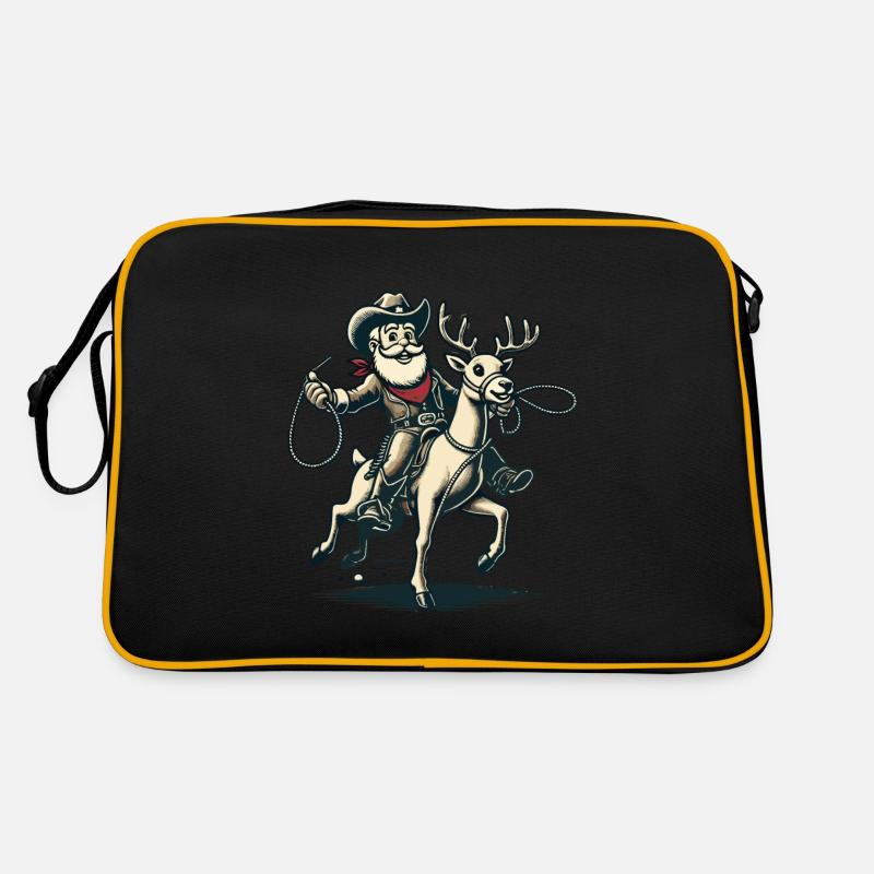 Aventure du cavalier cow-boy du Père Noël Sac Retro