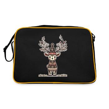 La magie des rennes de Noël pour les fêtes - Sac Retro - noir/or - Dos