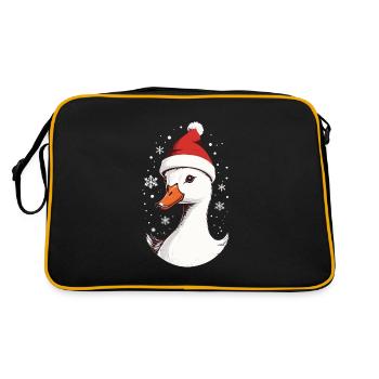 Canard de Noël avec chapeau de Noël - Sac Retro - noir/or - Dos